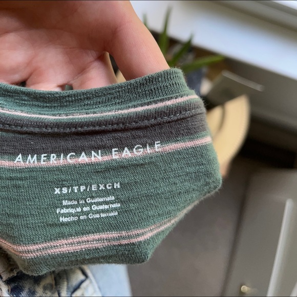 American eagle crop stripe tee - Picture 3 of 3